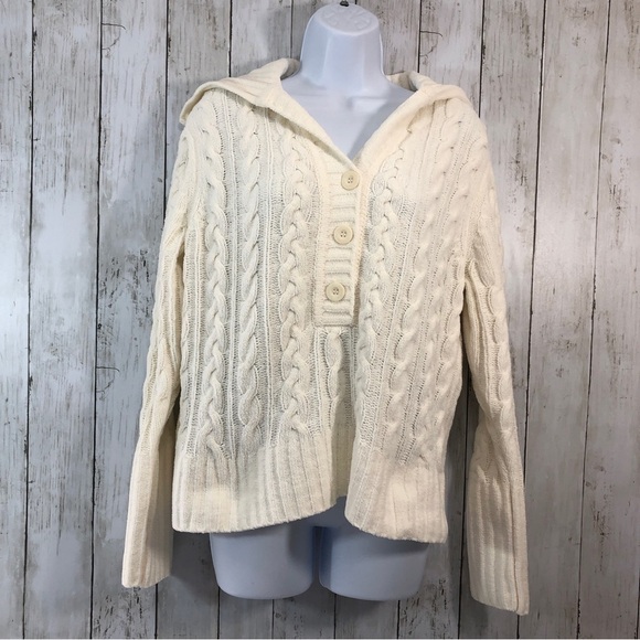 Sonoma Cable Knit Button Petite Pull Over Sweater PXL - Picture 1 of 8